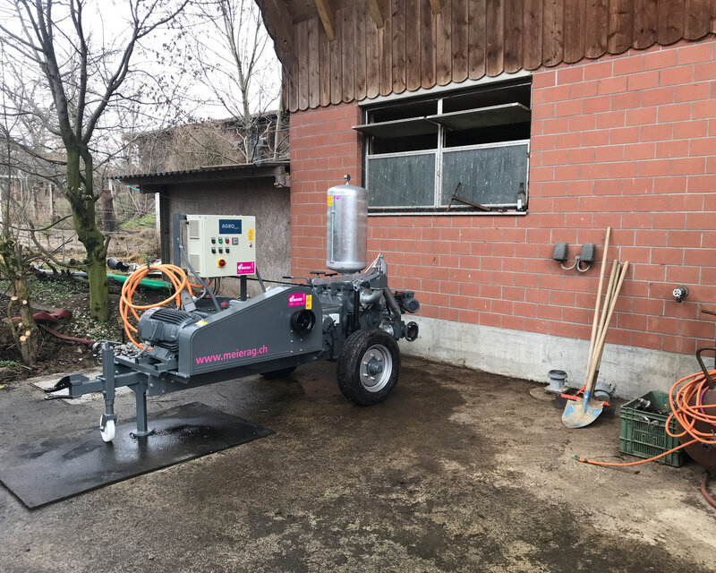 Kolbenpumpe im Einsatz