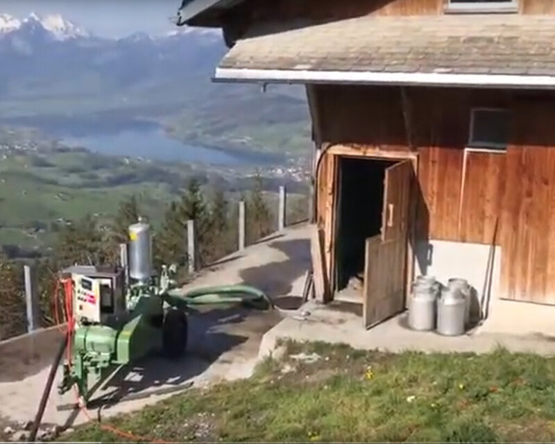 Kolbenpumpe im Einsatz